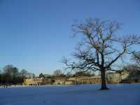 Snow covers the playing fields