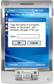 screenshot of the Run dialog