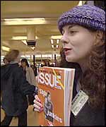 Big Issue seller